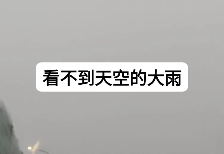 雷雨狂轟，天空灰一片。翻攝自統鮮美食股份有限公司臉書