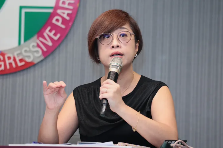 民進黨性平部主任李晏榕表示，「界外球也會盡量接住」。彭欣偉攝