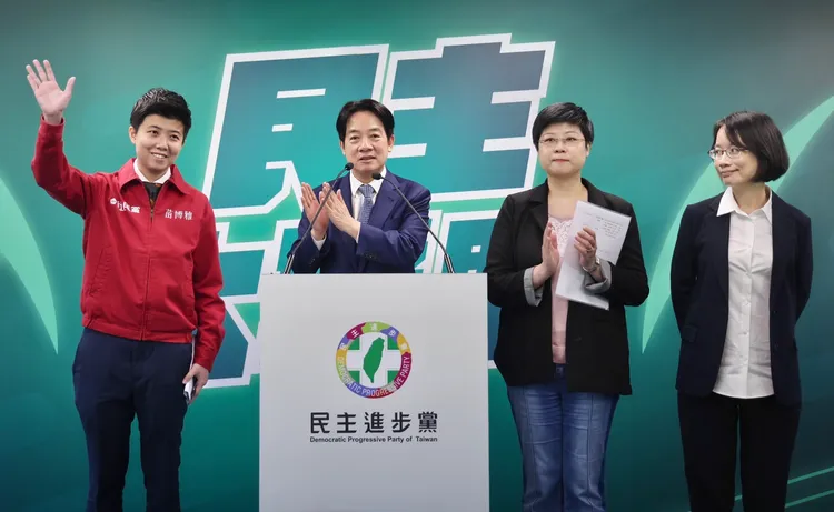 民進黨主席賴清德今天親自宣布三位立委徵召與合作人選。林林攝