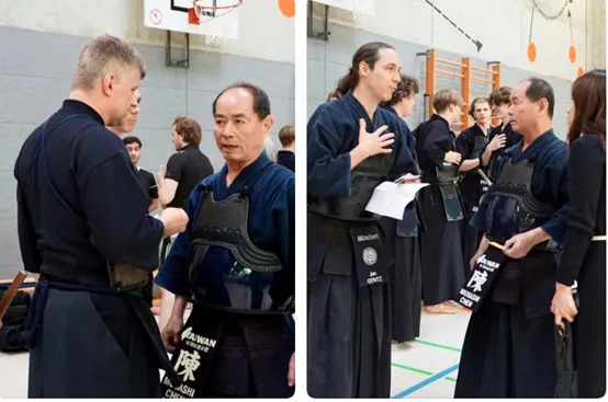 台灣劍道聯盟會長陳信寰(右)是日本劍聖宮本武藏唯一海外傳人的第十一代宗家。台灣劍道聯盟提供