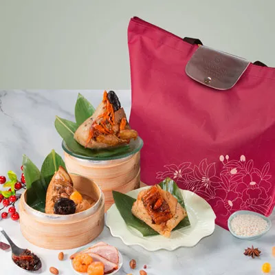 桃園喜來登酒店推出的裹蒸粽。觀旅局提供