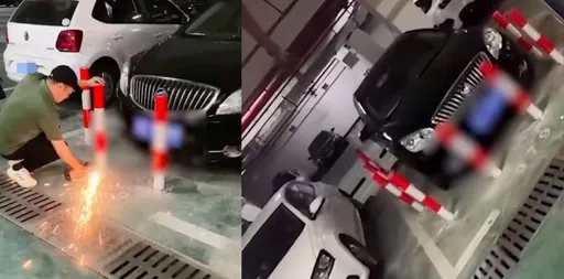 車位被霸占?他怒焊「鐵柱八卦陣」圍車 不洗門風道歉別想走