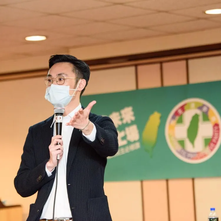 時任青年部主任蔡沐霖。翻攝蔡沐霖臉書