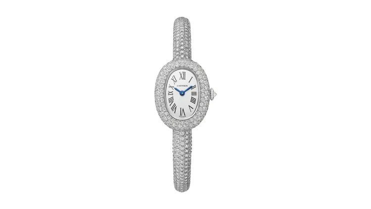 Baignoire 18K白金石英鑽錶迷你款，156萬元。品牌提供