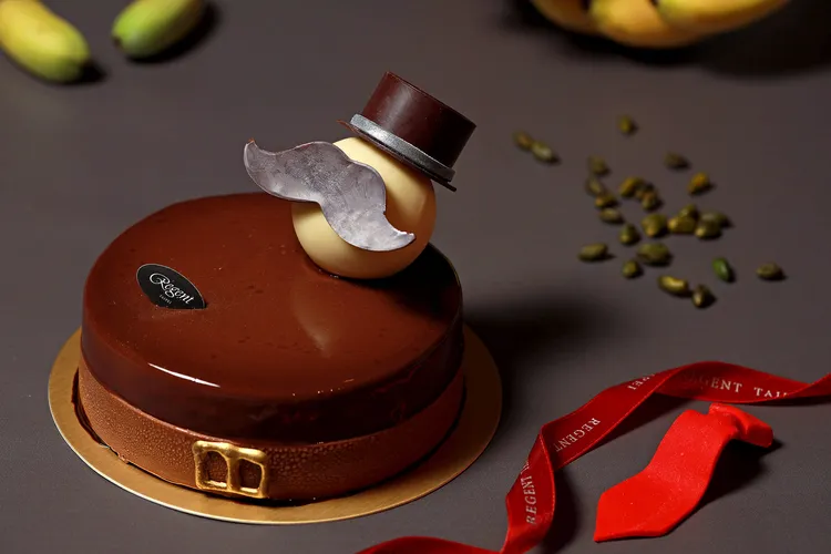 「威風尊爵」威士忌巧克力蛋糕限定登場。台北晶華酒店提供