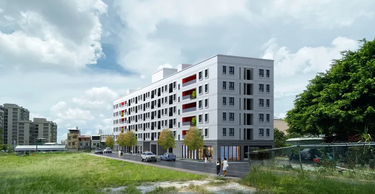 南市府表示，精忠二村公宅預計2024年7月完工。市府提供