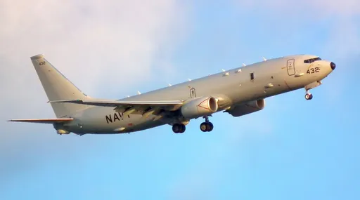 美海軍第七艦隊:P-8A海神式巡邏機飛越台灣海峽