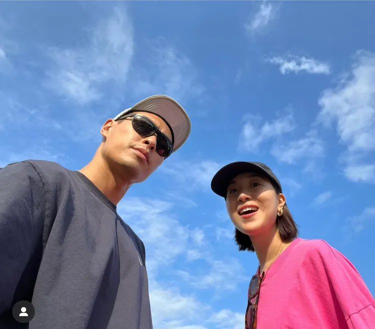 楊祐寧（左）打算和老婆Melinda繼續生下去。翻攝楊祐寧IG