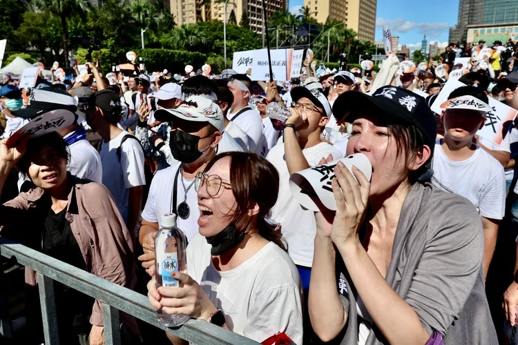 凱道遊行現場。林林攝