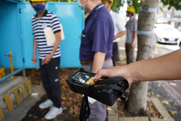 確保供氣安全,新竹縣府加強整壓站查核。新竹縣府提供