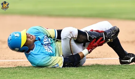 岳東華跑壘「翻船」超慘烈 傷勢出爐!踝關節韌帶撕裂