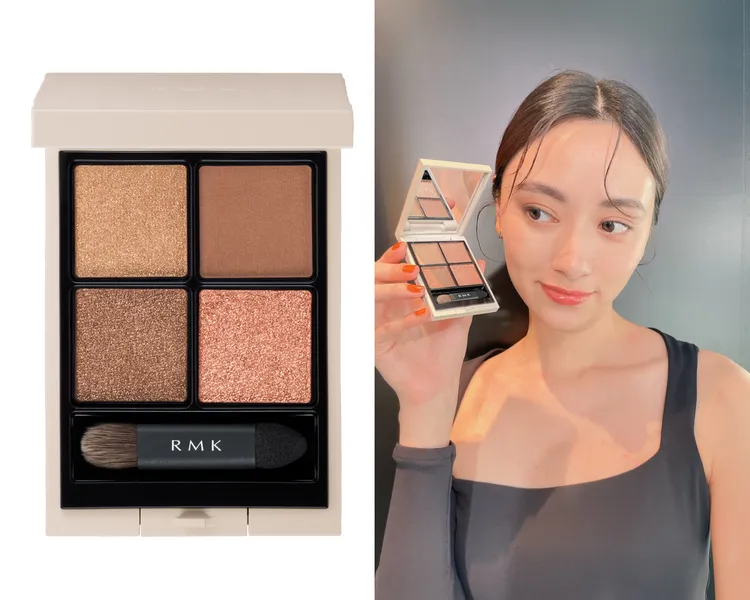 Model使用立體調色眼盤#03。左圖品牌提供、右圖張家玲攝