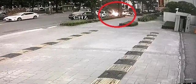 縱火案發生在台中市南屯區向心南路。民眾提供