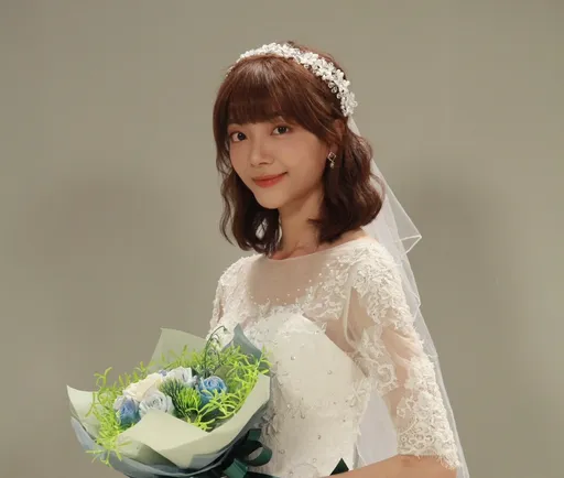 女星剛認愛黃豪平突曬婚紗照 喜喊「天啊!我要結婚了」