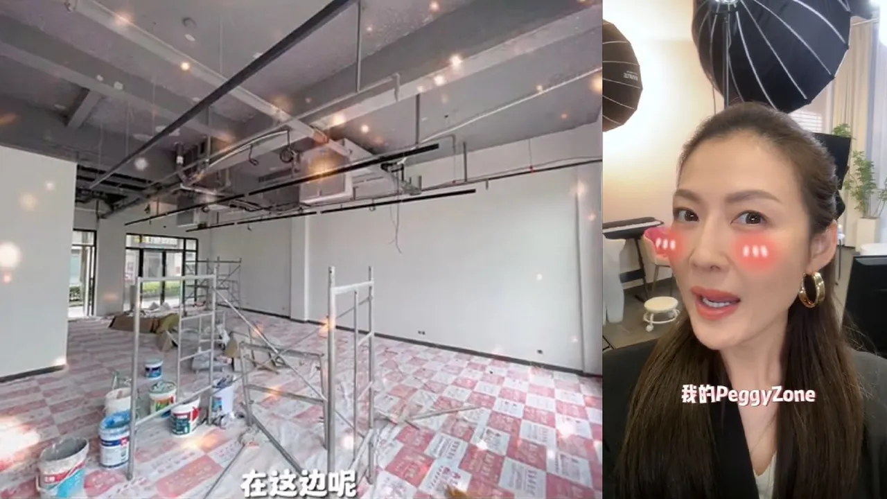 何潤東為Peggy租了店面,近日整修完畢,將於7月25日開張。翻攝何潤東抖音