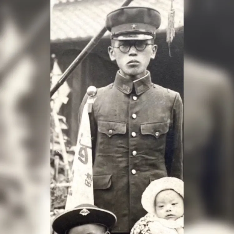 睦田繁義在28歲時上戰場。翻攝列星頓號博物館臉書@USS Lexington Museum