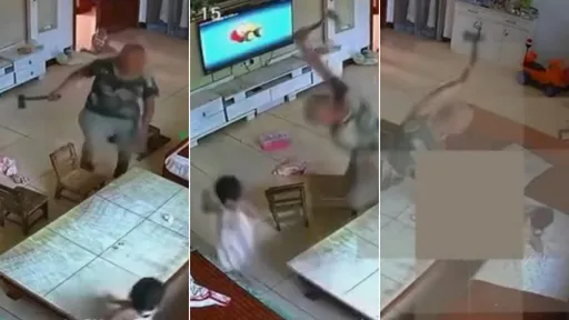 駭人影片｜惡煞闖屋「斧頭狂砍2女童」　女娃聽見門鈴開門立即被劈倒