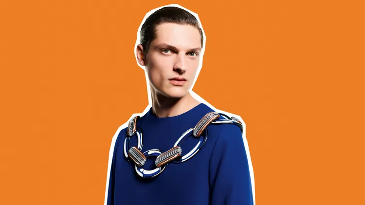 體量巨大的Just an Illusion項鍊，以寶石及高精密陶瓷等特殊材質，創造出宛如卡通感的視覺效果。品牌提供