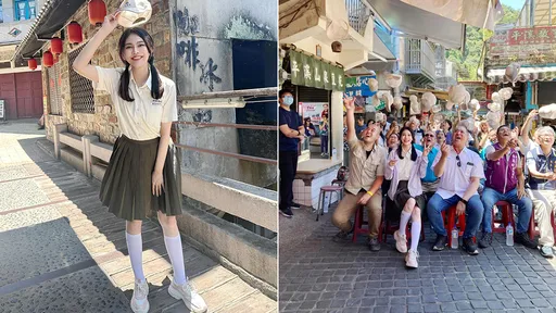 賴品妤「穿回高中制服」美炸了 曾玟學放閃:這麼可愛可以嗎