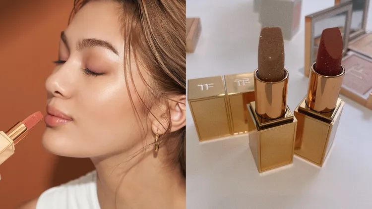 太陽輕吻澄金潤唇膏，Model示範色為#02，各2100元。左圖品牌提供、右圖張家玲攝