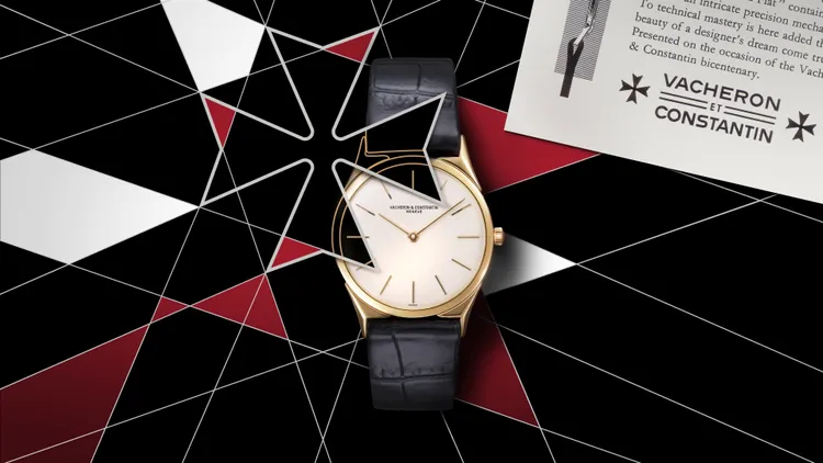 於1958年問世的18K金超薄紀念腕錶，搭載江詩丹頓傳奇的1003超薄手動上鍊機芯。品牌提供