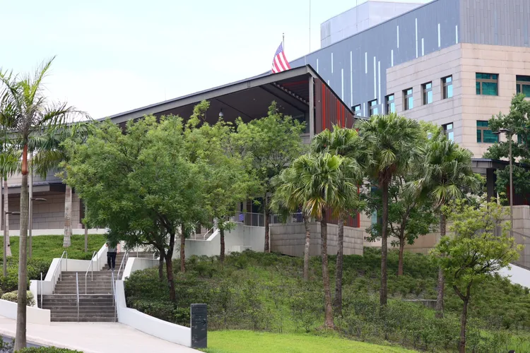 AIT台北辦事處現址，占地6.5公頃。彭欣偉攝