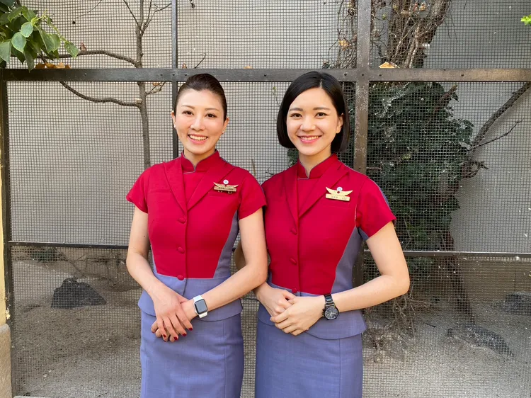 華航台北-布拉格航線每周二、周六飛航，圖為美麗的華航空姐。陳怡文攝