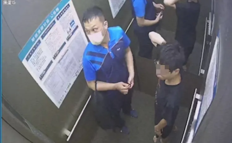 賴姓高中生(右)與夏姓男子登記同婚後，一起搭電梯上樓，卻驚傳墜樓意外。資料畫面