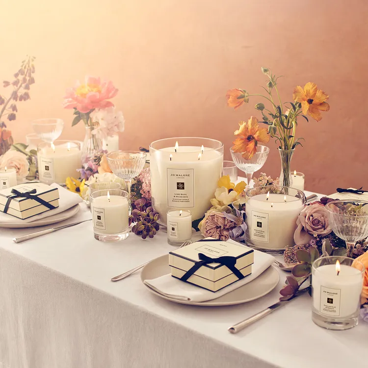 婚宴現場香氛擺設、婚禮香氛小物Jo Malone一手包。品牌提供