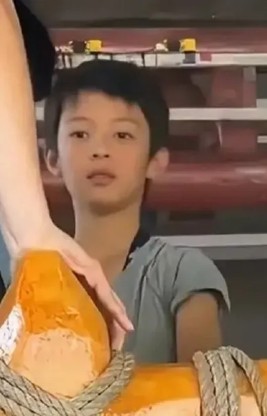 12歲的等等已經長成小帥哥。翻攝王牌教父微博