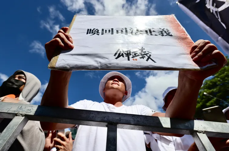 黃國昌強調「這是一場公民要求政府兌現自己政治承諾的集會」。林林攝