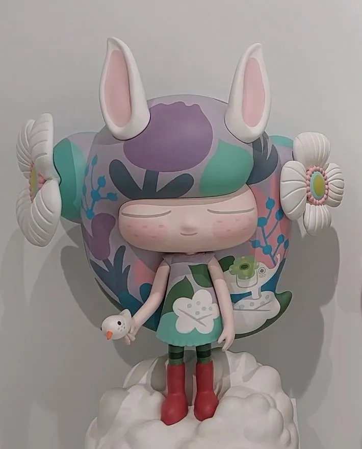 「春之精靈」是在疫情的期間所創作的，象徵春天就要來了。凃建豐攝