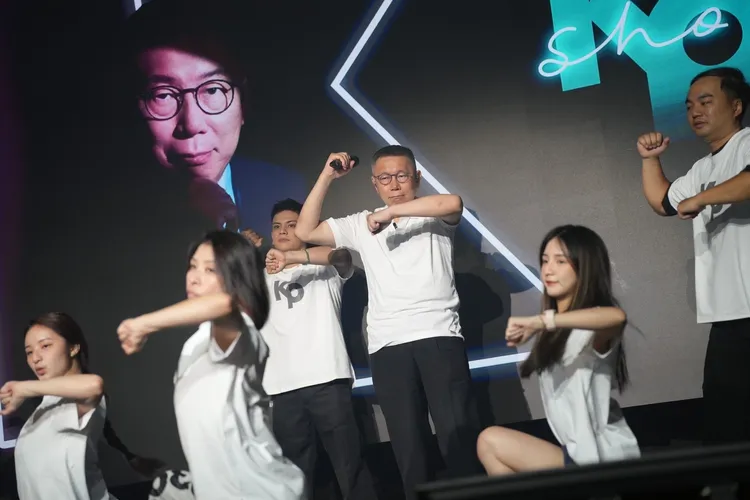 彩排畫面。柯競辦提供