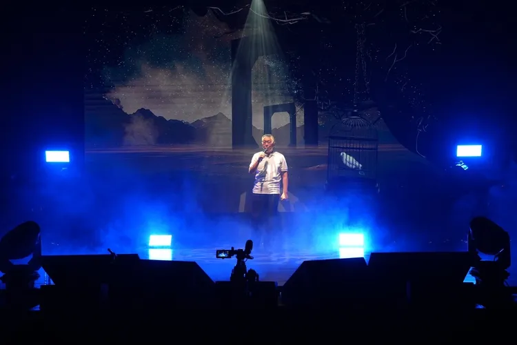 柯文哲彩排畫面。柯競辦提供