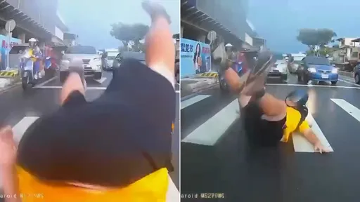 騎士綠燈起步「油門一拜」 乘客慘倒摔跟機車say goodbye