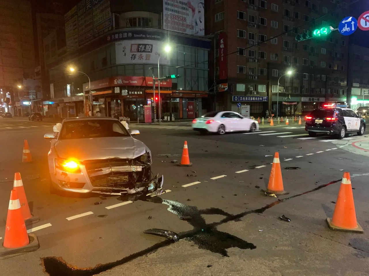 車禍現場。桃園警分局提供