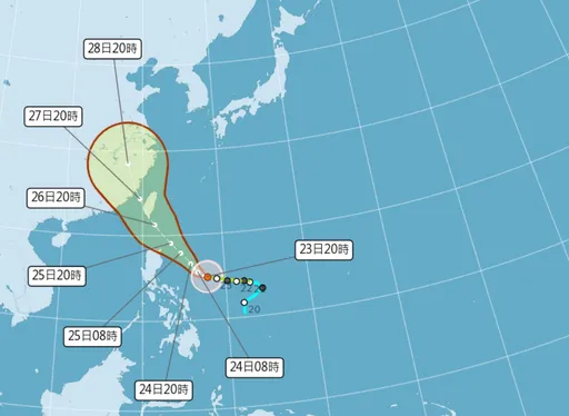 杜蘇芮變「中颱」!最新路徑曝光 暴風圈將壟罩全台