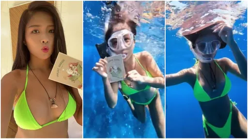 綠島最美風景!「美人魚」游向海底郵筒寄深情