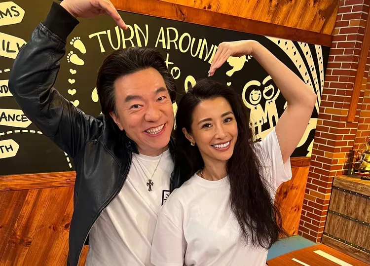 2子赴美念書，李蒨蓉（右）和老公展開新的生活。艾迪昇提供