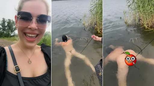 20秒「女主人的任務」影片太誇張　她細繩鎖鳥遛小丁男游泳