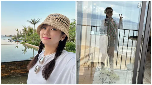 Selina遊沖繩曬「肉感孕婦泳裝照」 心情時陰時晴男友很有感