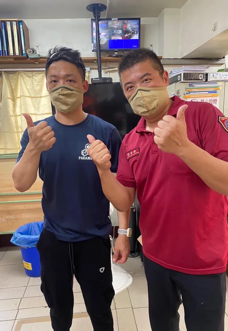 打火弟兄穿戴後直說很不錯。消防局提供