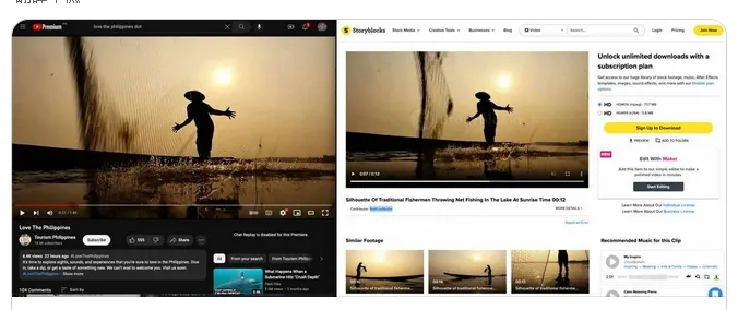 網友比對出官方宣傳片中的撒網的是泰國漁民。翻攝臉書