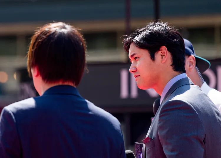 大谷翔平帥氣十足。   美聯社