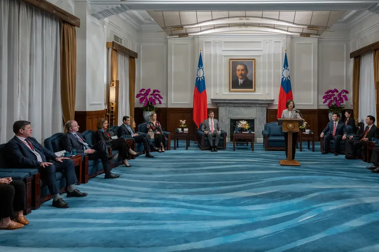 蔡英文指，跟巴拉圭未來的總統在台灣共同慶祝建交66周年，別具意義。總統府提供