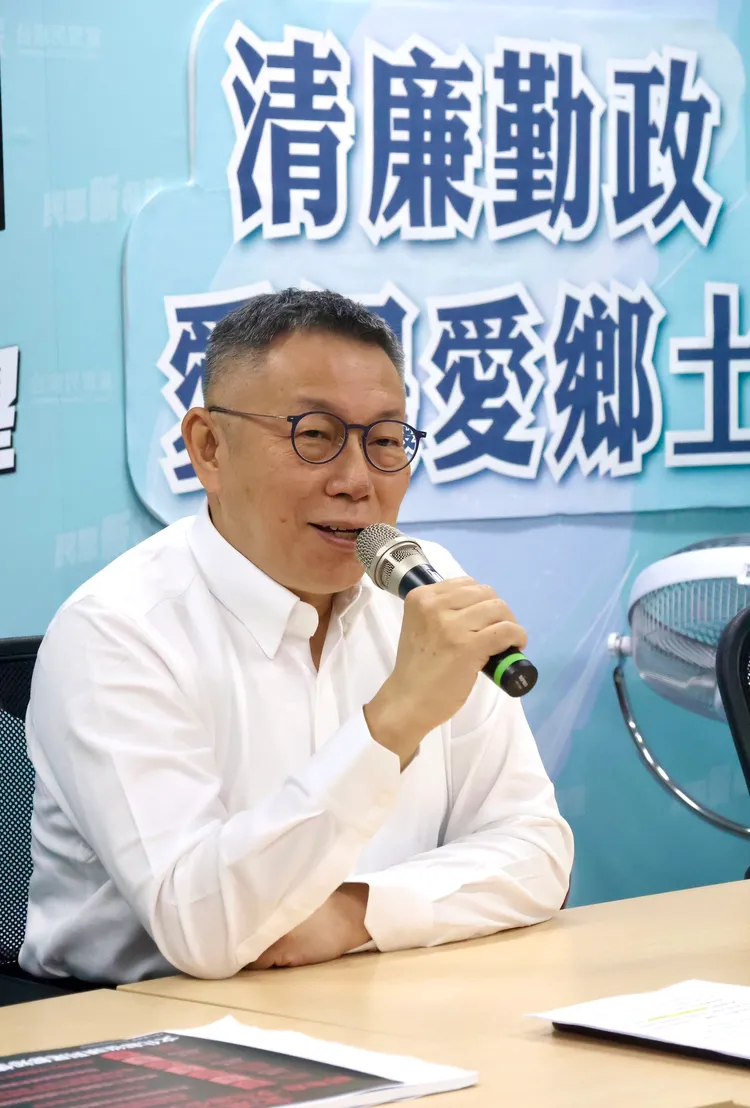 柯文哲昨接受媒體聯訪。彭欣偉攝