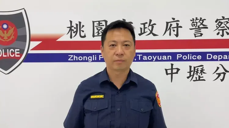 中壢警分局副分局長朱孝全。中壢警方提供