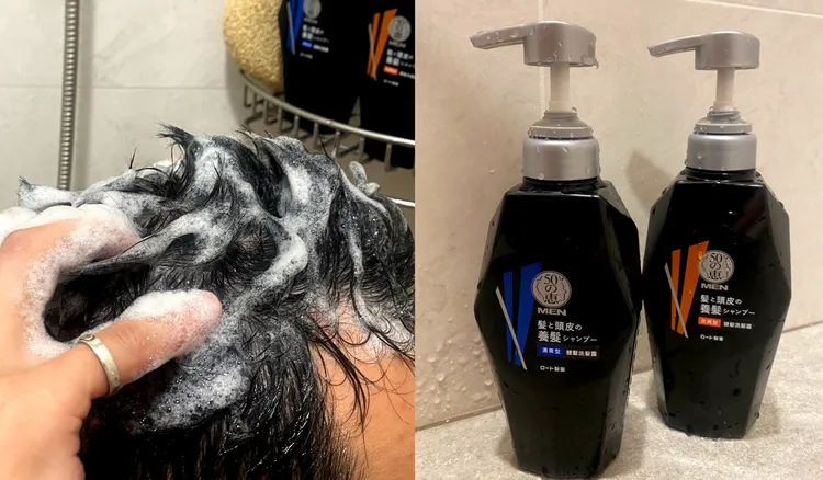 ▲50惠男士洗髮露，泡沫綿密細緻，深層清潔油脂皮屑，打造健康頭皮。