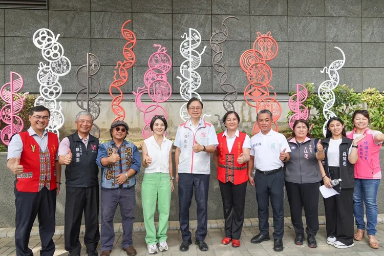 機捷A17領航站結合原民藝術裝置　打造特色藝文廊帶。桃園市府提供