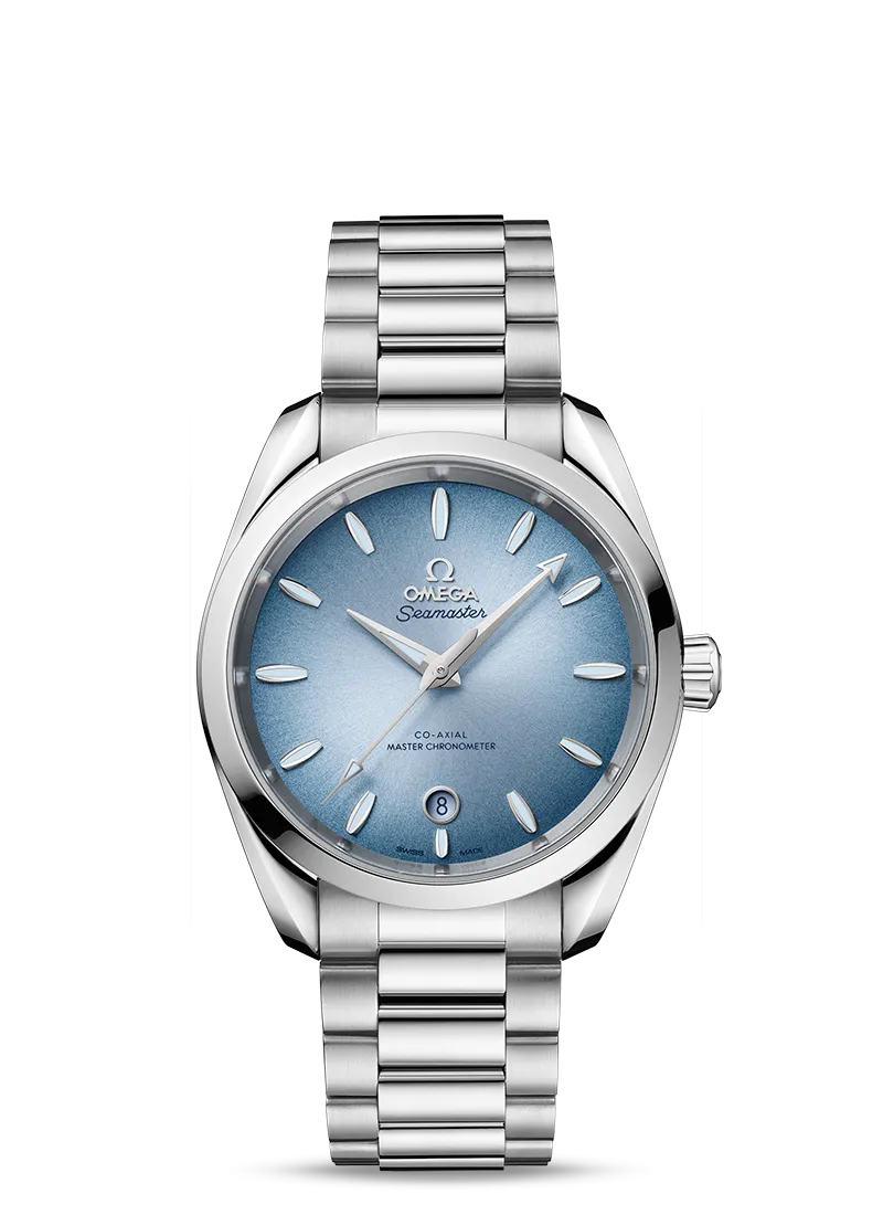 海馬Aqua Terra 150米系列同軸擒縱38毫米大師天文台腕錶
,21萬6000元。品牌提供